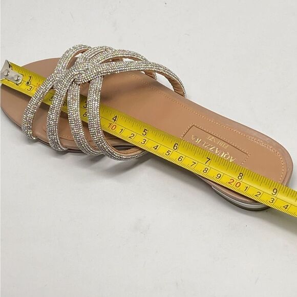 Aquazzura Moondust Crystal-Embellished Sandals size 35.5 - Picture 13 of 16